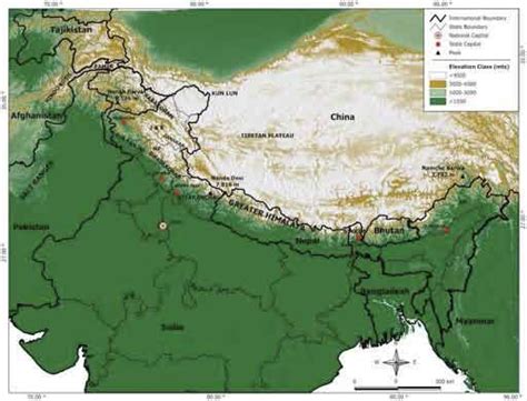 Map Of India Ranges Maps Of The World