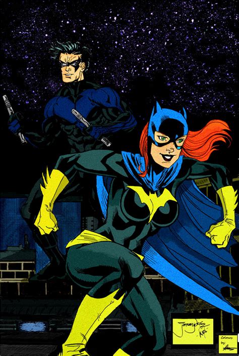Batgirl And Nightwing By Somethinginblue On Deviantart