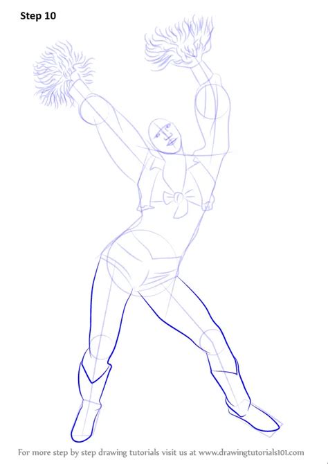 Learn How To Draw A Cheerleader Girls Step By Step Drawing Tutorials