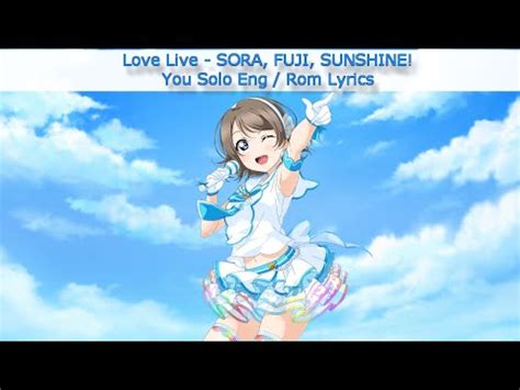 Sora Fuji Sunshine You Solo Eng Rom Color Coded Lyrics Aqours Youtube