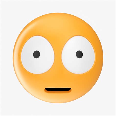 Emoji Astonished With Big Eyes D Model TurboSquid