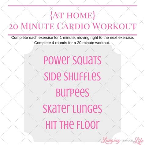 20 Minute At Home Cardio Workout Cardio Workout Cardio