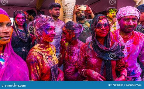 Mathura Holi Festival Editorial Photography Image Of Hindu 175009687
