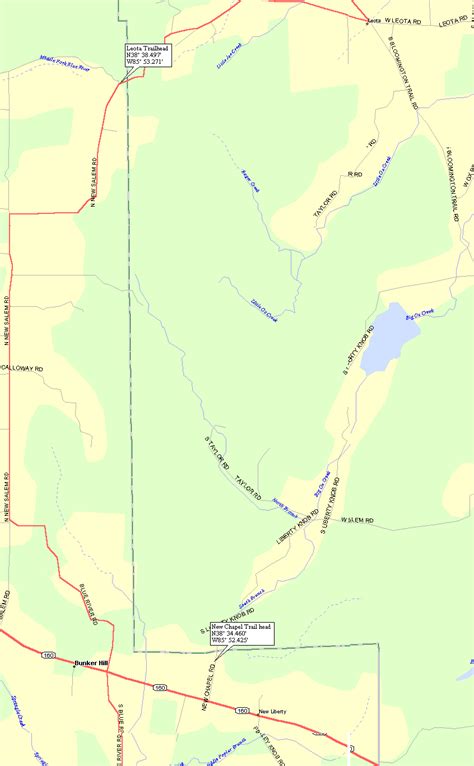 County Road Level Maps To Leota And New Chapel Trailheads
