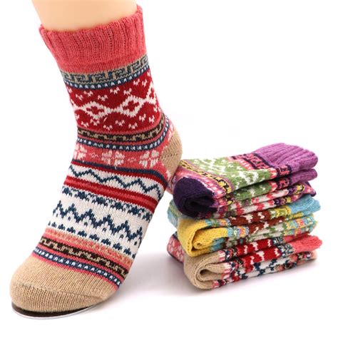 3pairs Womens Socks Cute Christmas Warm Winter Socks For Women