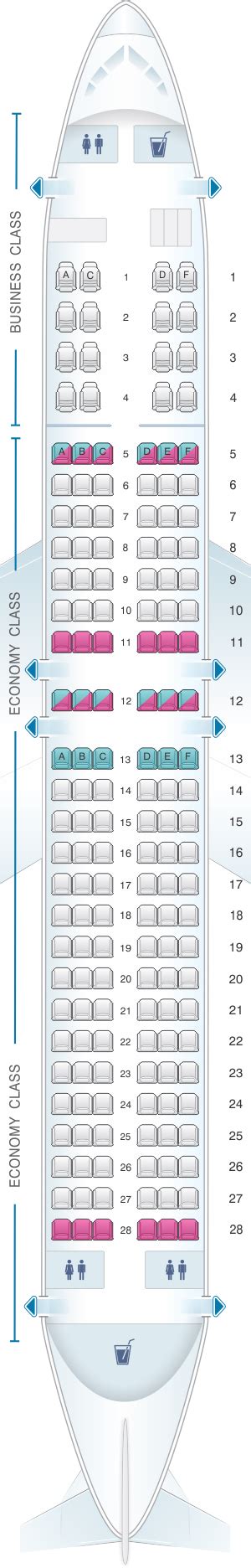 Seat Map Egyptair Boeing B737 800