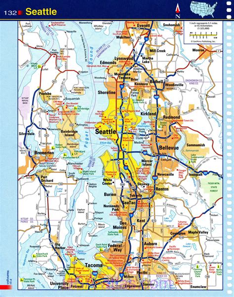 Map Of Seattle Washington And Surrounding Cities Cities And Towns Map