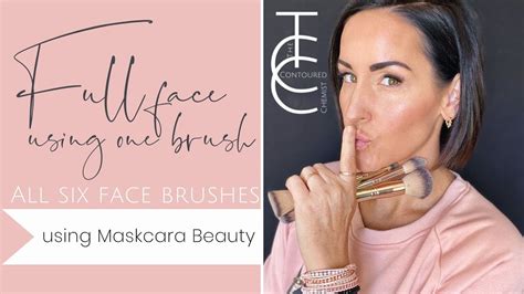 my secrets for using one brush for a full face hac using seint makeup all six shown