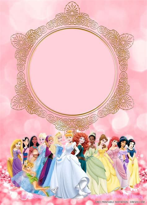 Free Printable Princess Invitation Templates Disney Princess
