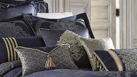 Vaughn Navy Comforter Bed Set Bedding By Waterford Linens Youtube