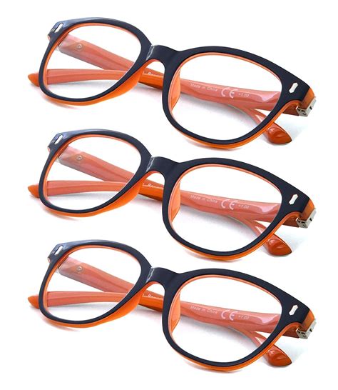 Buy 3 Pack Reading Glasses Unique Hinges Readers Men Women Orange 2 25 At