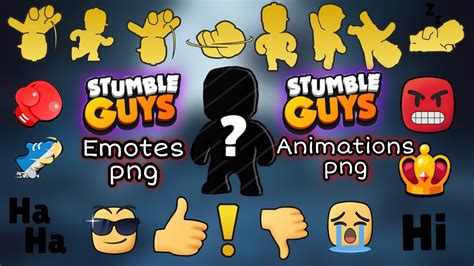 😍stumble Guys Emotes Png Pack Stumble Guys Animations Png Pack😍 Youtube