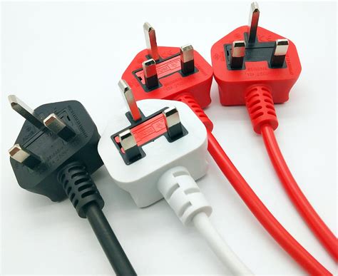 United Kingdom Mains Cable UK Molded Plug Power Cord 3A,5A,13A Fuse ...