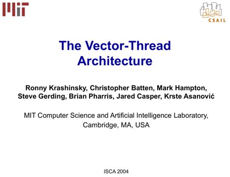 The Vector Thread Architecture