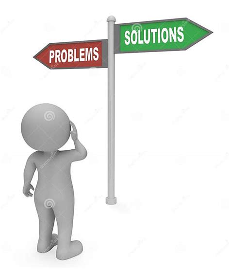 Problems Solutions Sign Means Difficult Situation And Complication 3d