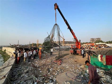 India Bridge Collapse Toll Jumps To 134 Police Detain Nine People