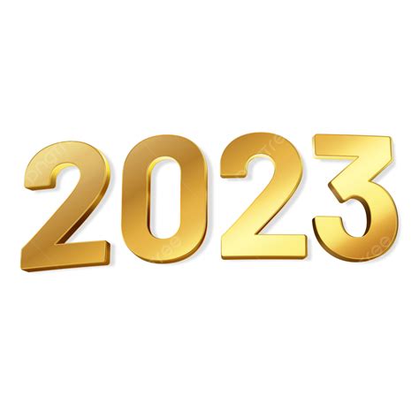 2023 3d Golden New Year 2023 3d Golden 2023 3d Golden Png And Vector