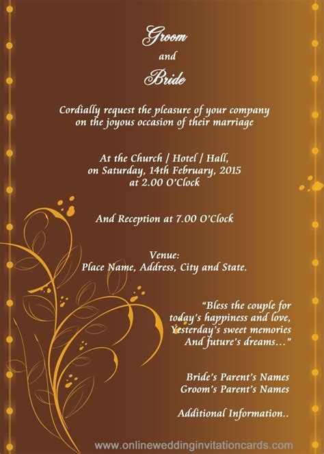 printable invitation cards templates  marriage   marriage