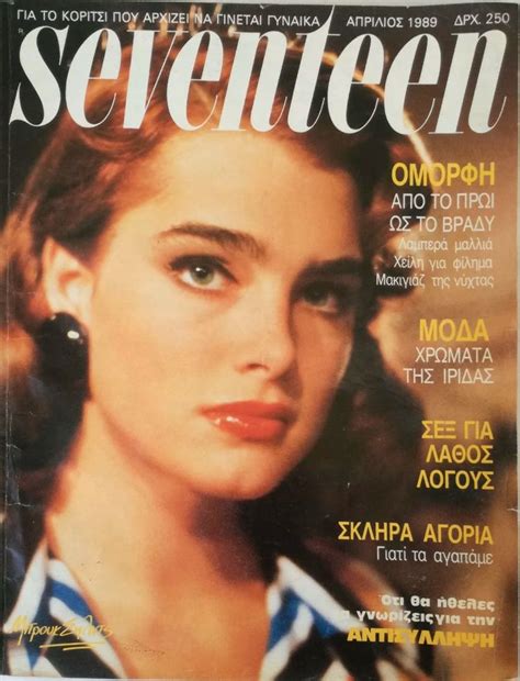Brooke Shields Covers Seventeen Magazine Greece April 1989 Brooke