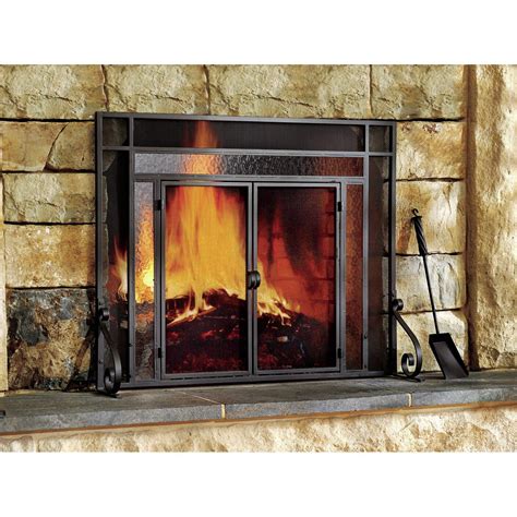 Plow And Hearth 2 Panel Steel Fireplace Screen And Reviews Wayfair