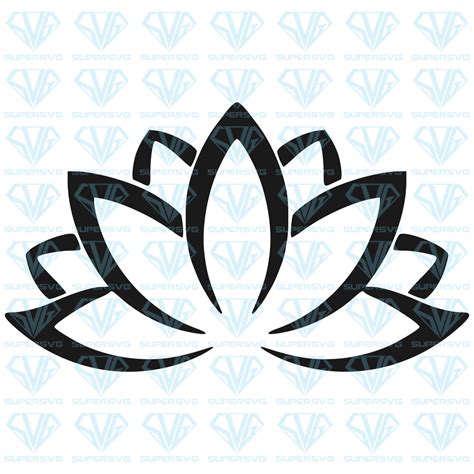 Free Svg Files Lotus Flower Svg Files For Silhouette Files For Cricut Svg Dxf Eps Png Instant