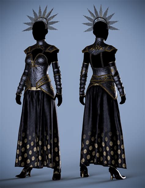 Dforce Elena Dark Queen Outfit For Genesis 8 And 8 1 Females Bundle Daz 3d
