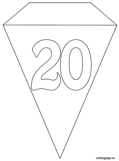 If you are looking for a fun coloring book to sell, this is also a kdp ready. 20th Party Flag Banner Template | Party flags, Flag ...
