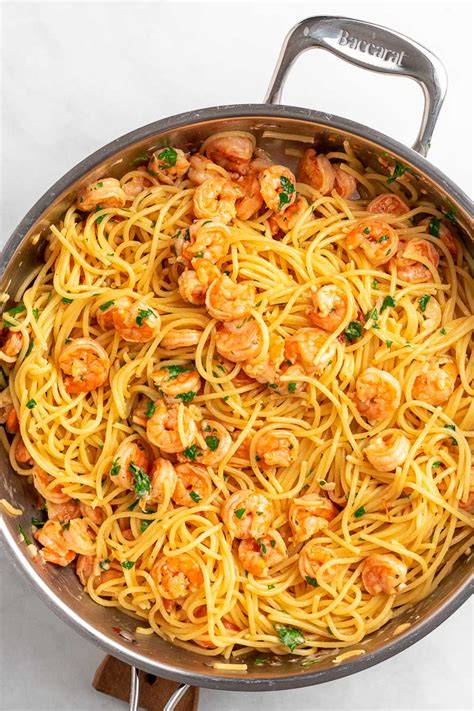 Garlic Parmesan Shrimp Spaghetti Less Meat More Veg