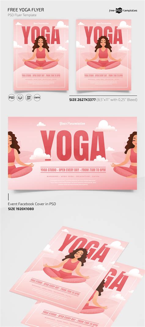 free psd flyer templates flyer free yoga flyer yoga lessons free yoga facebook cover