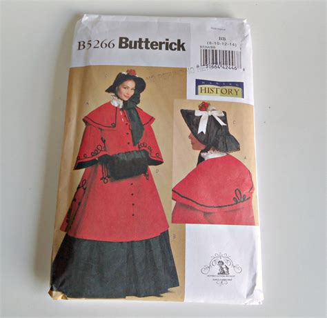 butterick-5266-historical-costume-pattern-cloak-skirt-etsy-costume-patterns,-historical