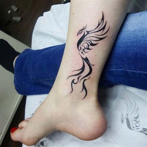 Incredible Ankle Phoenix Tattoo Design Blurmark