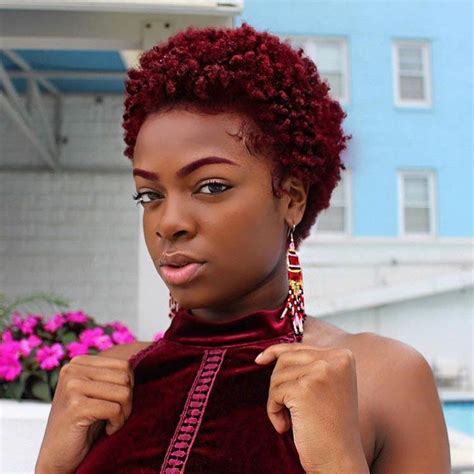 Red Natural Hair Twa A Beautiful Mahogany Red Adds Extra Flair And