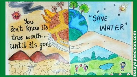 How To Draw Save Water Drawing Save Water Poster Easy