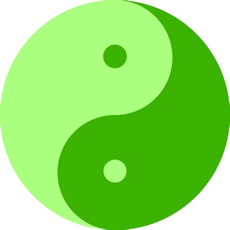 Clipart Green Ying And Yang Ying Yang Symbol Yang Green