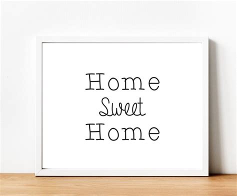 Printable Home Art Print Home Sweet Home Instant Download Etsy