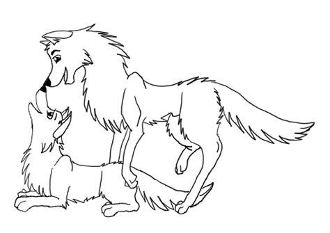 The image is png format and has been processed into transparent background by ps tool. Couple wolf lineart by Dracowolfie on DeviantArt