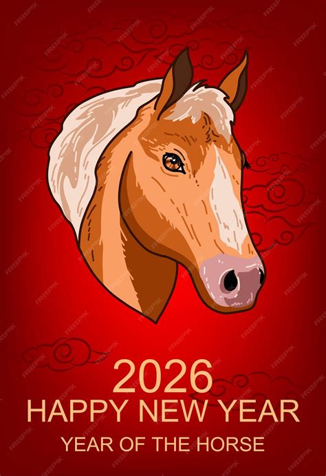 Premium Vector Hand Drawn Horse Zodiac Sign Chinese Horoscope The