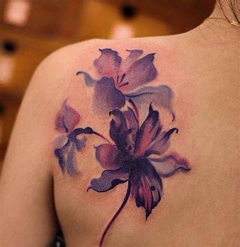 Many brave men have sported a floral design and they just dig it. Violet flower tattoo designs | Violet tattoo, Violet ...