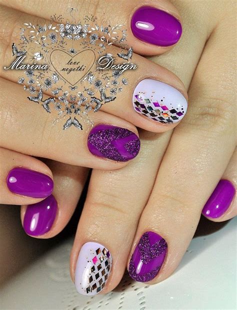 45 Purple Nail Art Designs Cuded Purple Nail Art Designs Purple