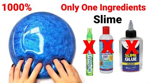 Only 1 Ingredient Slimeno Glue No Borax No Activator Slimehow To Make