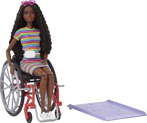 Barbie Fashionistas Doll With Wheelchair Crimped Brunette Hair