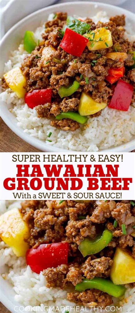 This assortment is filled with ground beef recipes like chili, burgers, lasagna and meatballs. Ground Hawaiian Beef - Cooking Made Healthy