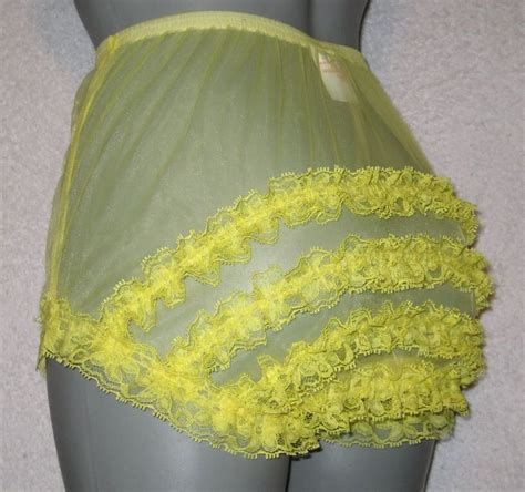 CD SUPER SHEER CHIFFON NYLON RUFFLE FRILLY SISSY PANTIES M L XL