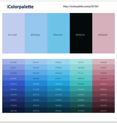 Blue Tone Color Schemes Color Combinations Color Palettes For Print