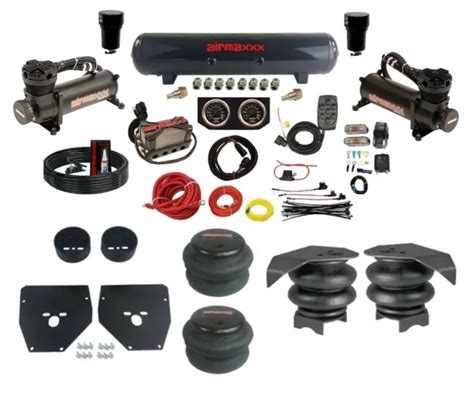Complete Air Ride Suspension Kit 38 Manifold Bags 480 Black For 73 87