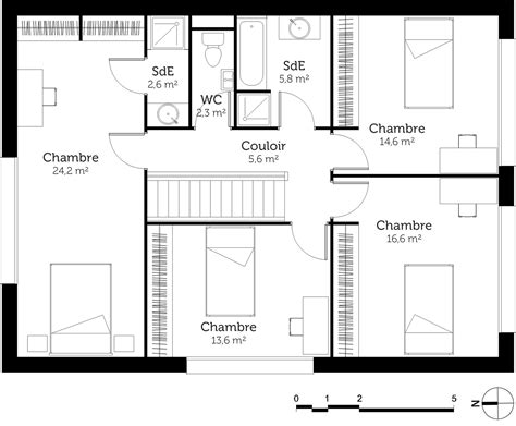 Plan De Maison à étage Avec 4 Chambres Pagesjaunes
