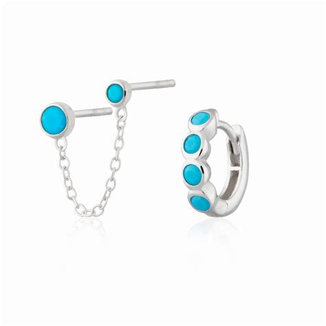 Turquoise Ear Party Earring Stacking Set Scream Pretty X Hannah Martin