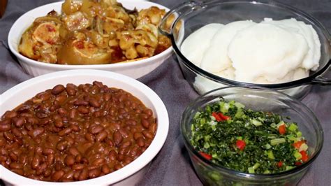 Sunday Dinner Zambia Food Cow Trotters Vimbombo Beans Rapu