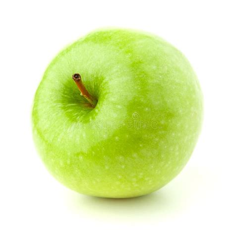 Pomme Verte Sur Fond Blanc Avec Une Ombre Image Stock Image Du