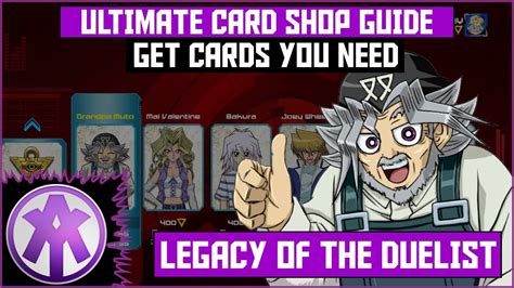 Legacy of the duelist is a video game released by konami. Yu-Gi-Oh! Legacy of The Duelist Card Shop Guide - YouTube